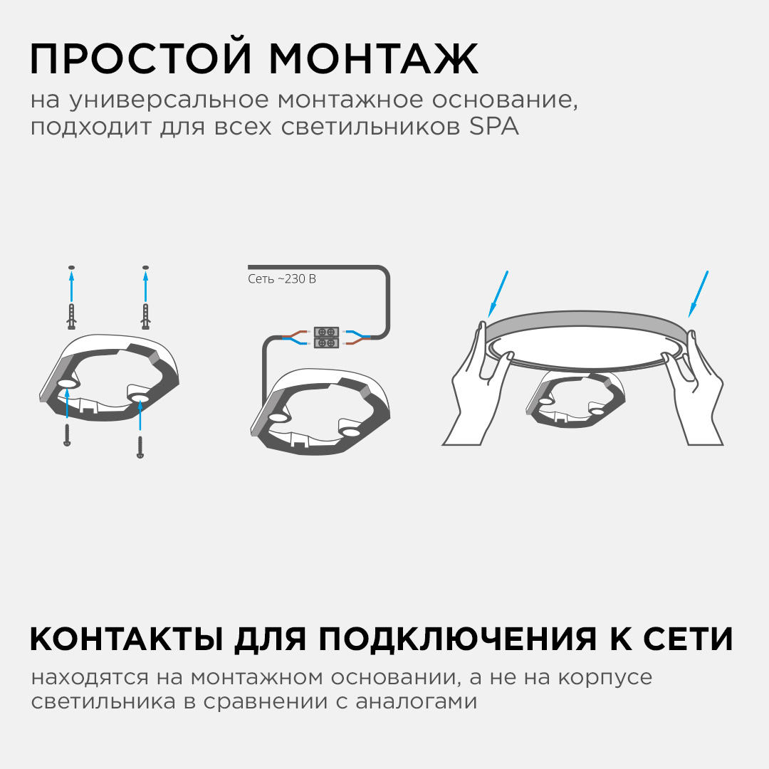 Настенно-потолочный светильник Apeyron Spa 18-143 в Санкт-Петербурге