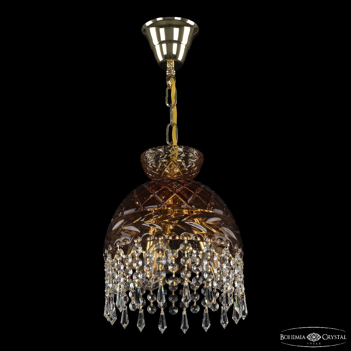 Подвесной светильник Bohemia Ivele Crystal 5478/22 G Amber/M-1F Drops в Санкт-Петербурге