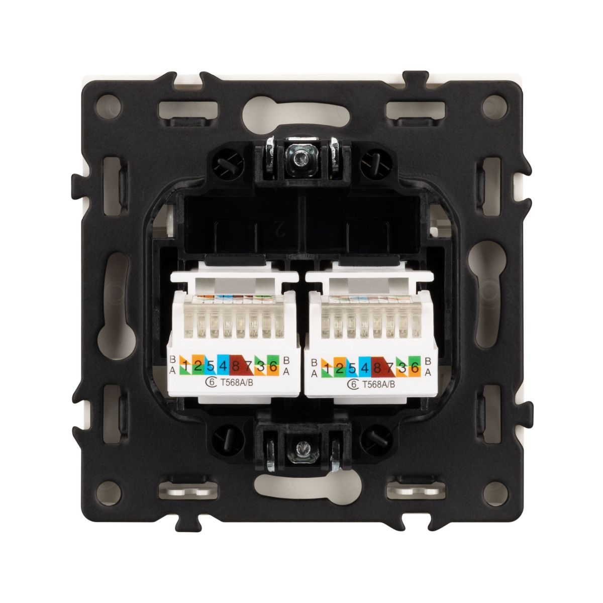 Механизм сдвоенной компьютерной розетки Arlight SCT-NOBE-MPC2-SFPL-WH (RJ-45, CAT6) 054312 в #REGION_NAME_DECLINE_PP#