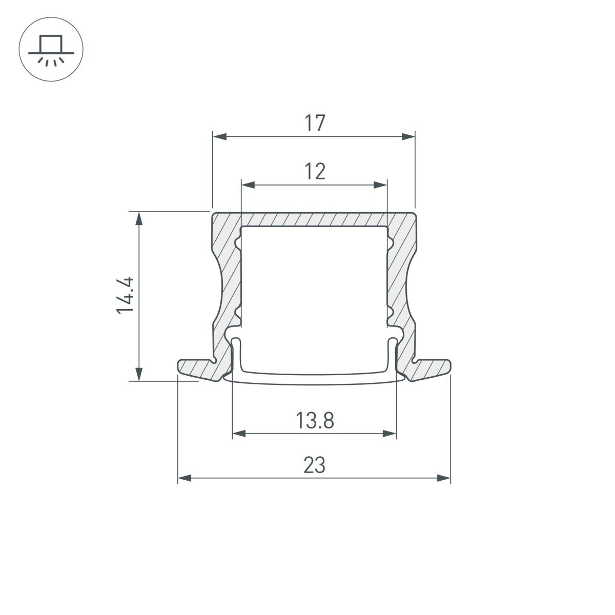 Профиль Arlight LINE-2315-F-2000 WHITE 044265(1) в Санкт-Петербурге