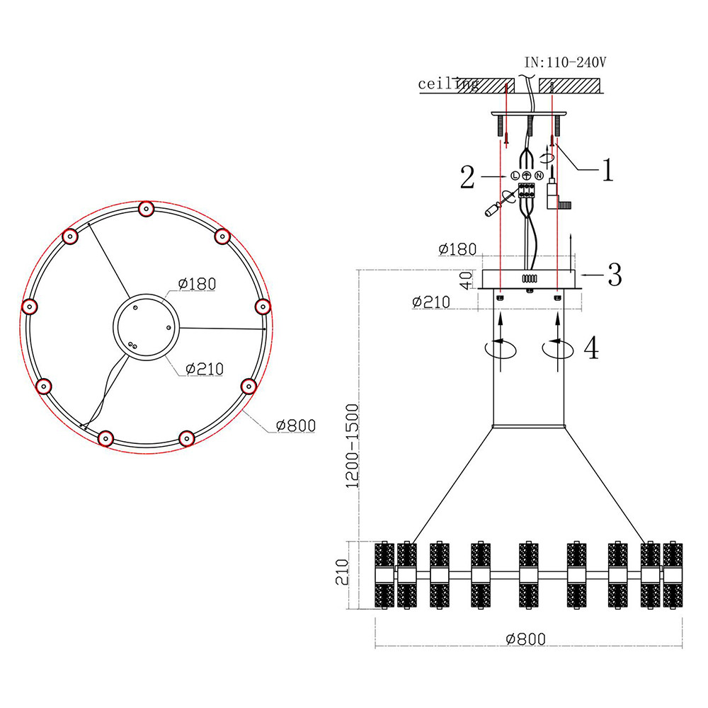 Подвесная люстра ST Luce Gemina SL6007.203.18 в Санкт-Петербурге