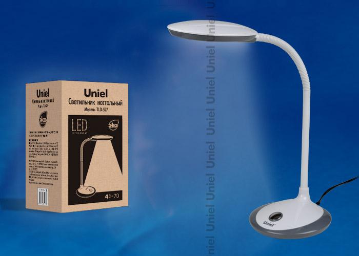 Настольная лампа (UL-00000417) Uniel TLD-527 Grey/LED/400Lm/4500K в Санкт-Петербурге