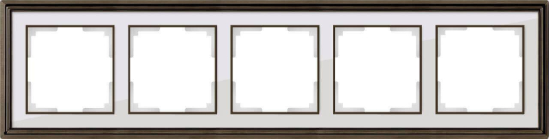 Рамка Werkel Palacio на 5 постов бронза/белый WL17-Frame-05 4690389103759 в #REGION_NAME_DECLINE_PP#