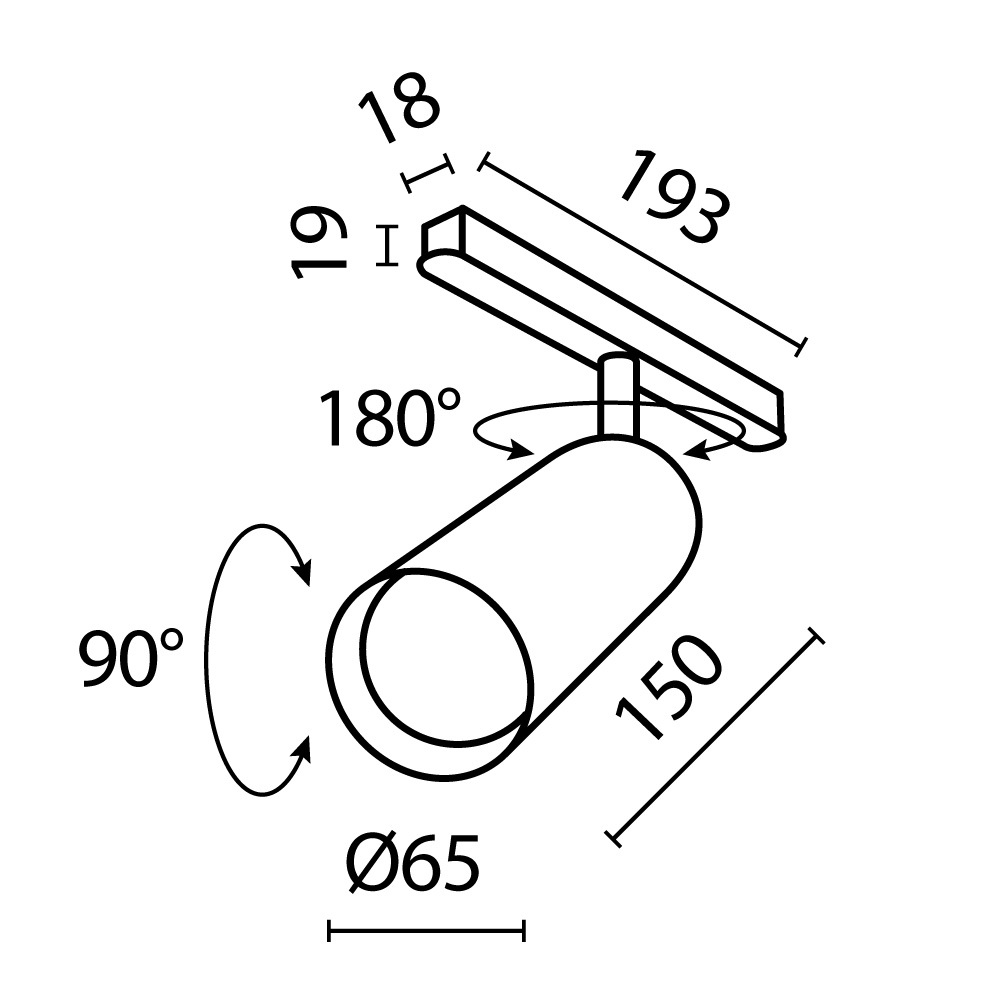 Трековый магнитный светильник Maytoni Focus Led TR032-2-20W2.7K-M-B в Санкт-Петербурге