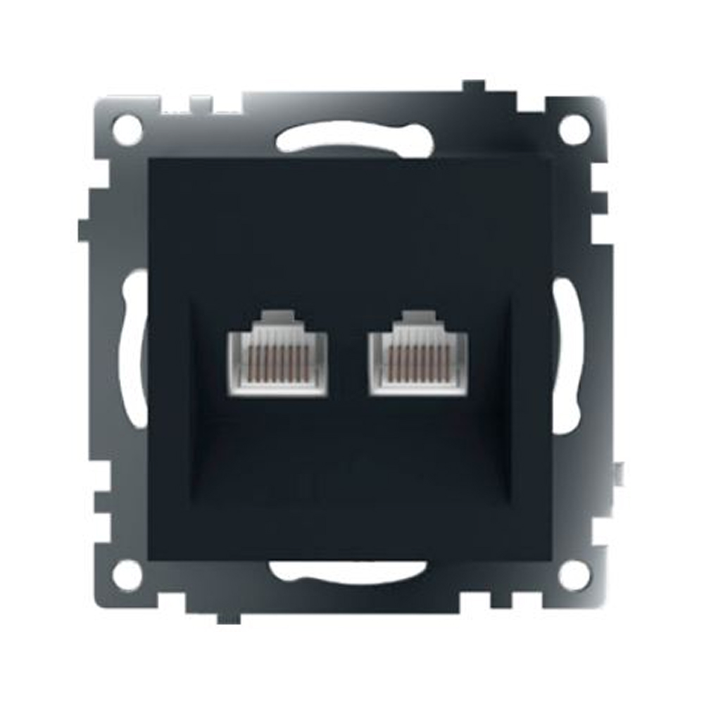 Розетка компьютерная 2-местная RJ-45 Stekker Катрин GLS00-7109-05 50007 в Санкт-Петербурге