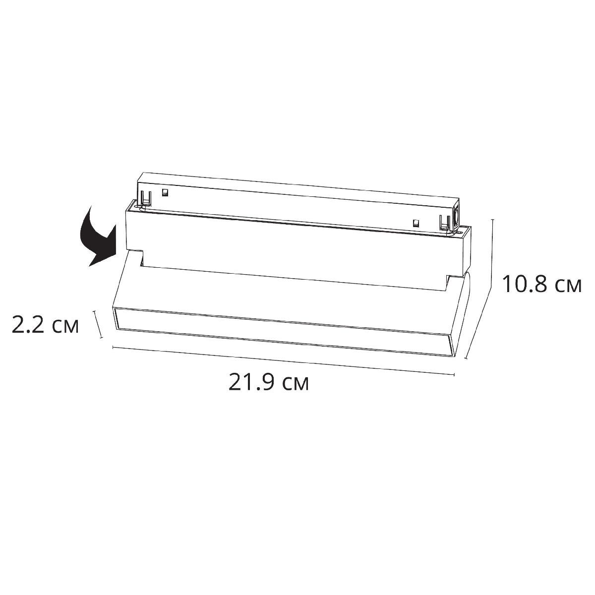 Трековый магнитный светильник Arte Lamp Linea A4697PL-1WH в Санкт-Петербурге