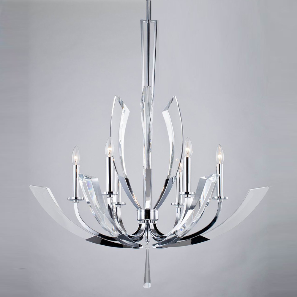 Подвесная люстра Delight Collection Ice Kingdom P68028L-6 chrome в Санкт-Петербурге