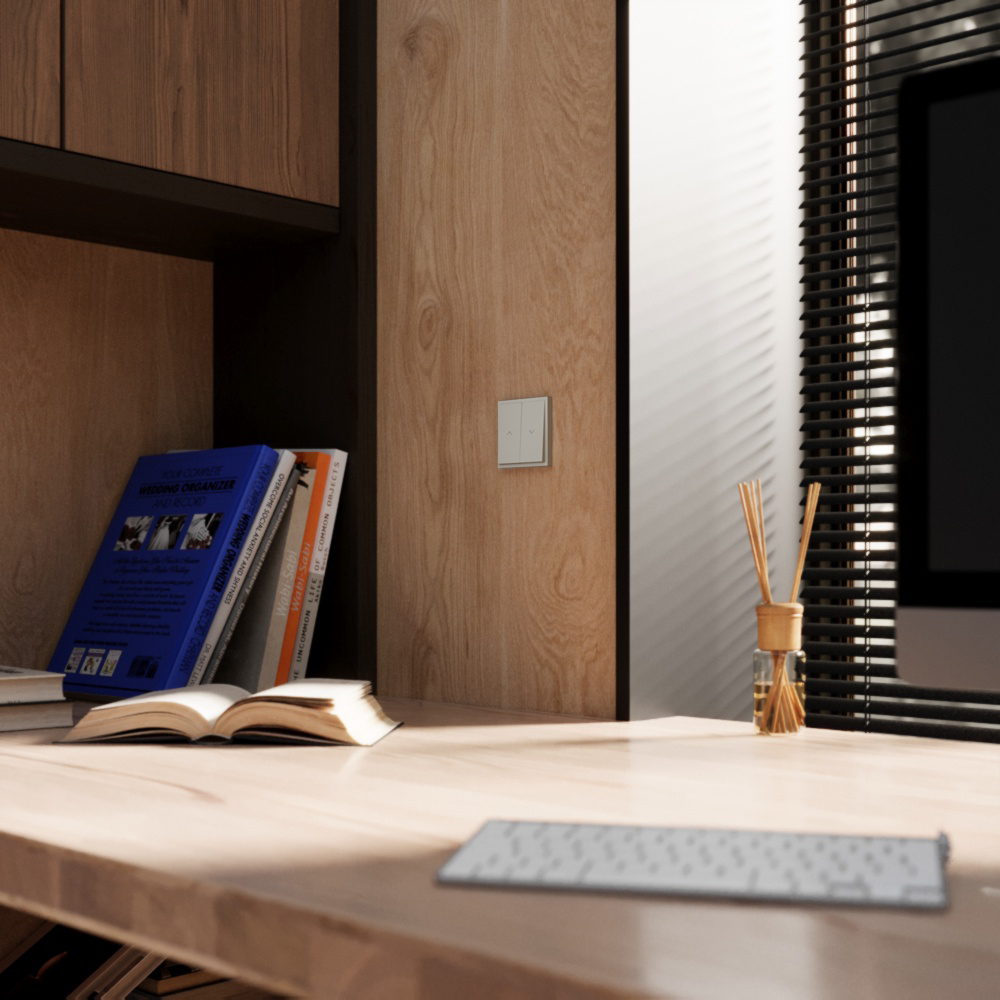 Выключатель встраиваемый Voltum S70 для жалюзи 10А, (кашемир) VLS020703 в #REGION_NAME_DECLINE_PP#