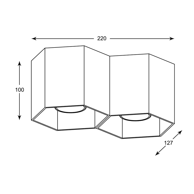 Потолочный светильник Zumaline POLYGON CL2 20036-WH в Санкт-Петербурге