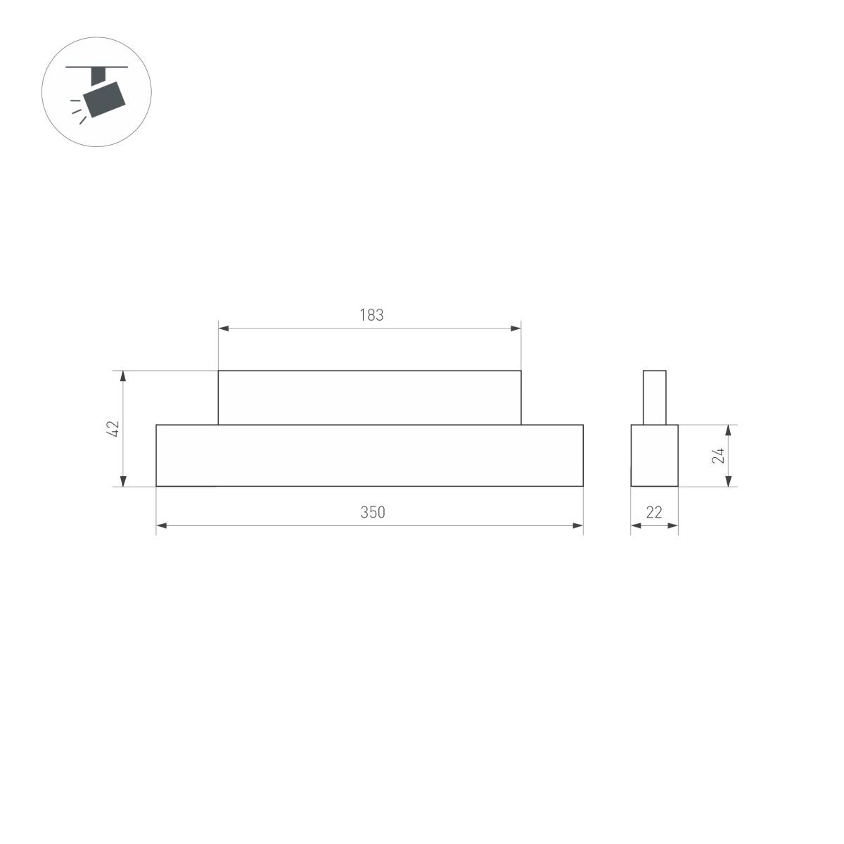 Трековый магнитный светильник Arlight MAG-ORIENT-FLAT-L350-12W Warm3000 (Черный, 100 deg, 48V) (IP20 Металл) 049588(2) в Санкт-Петербурге