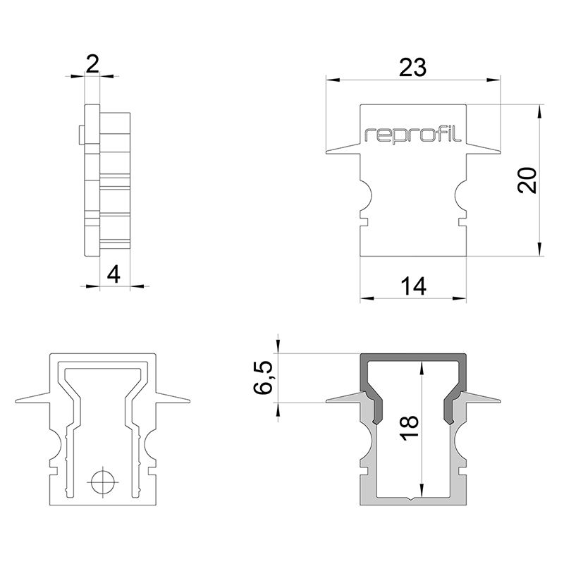 Торцевая заглушка (2 шт.) Deko-Light H-ET-02-08 979141 в Санкт-Петербурге