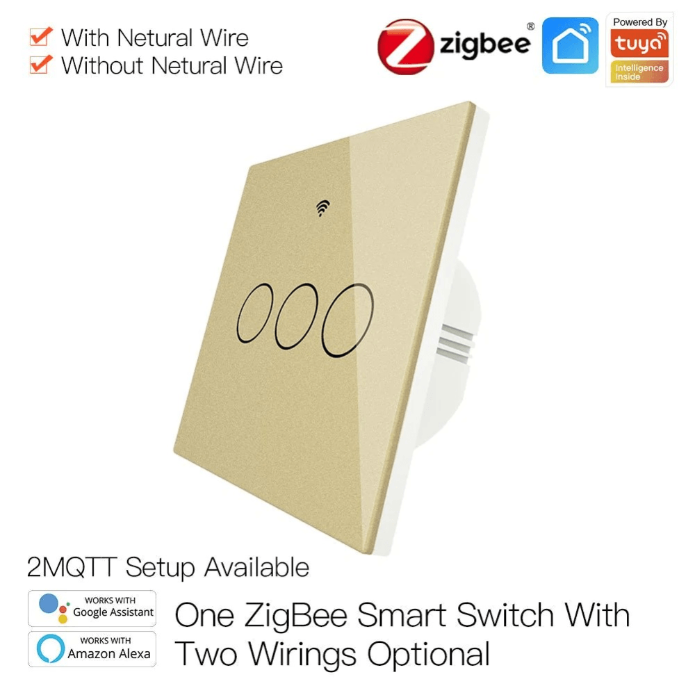Выключатель Moes Gang Smart Switch Sensor w/o grounding 100-240 В ZS-EU3 в Санкт-Петербурге