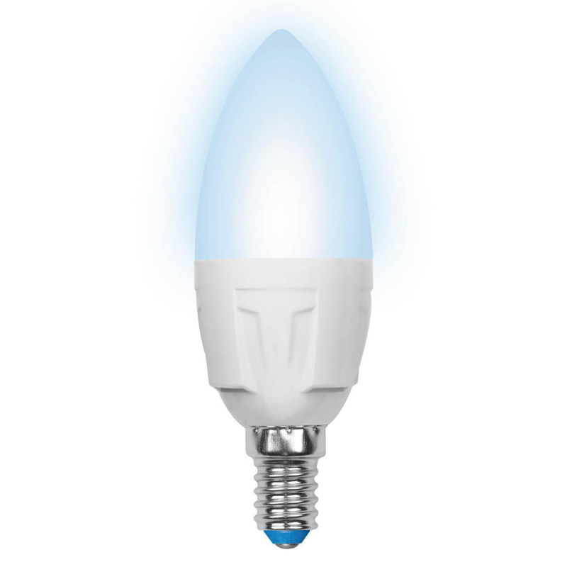 Лампа светодиодная (UL-00000689) Uniel E14 6W 4500K матовая LED-C37-6W/NW/E14/FR/DIM PLP01WH в Санкт-Петербурге