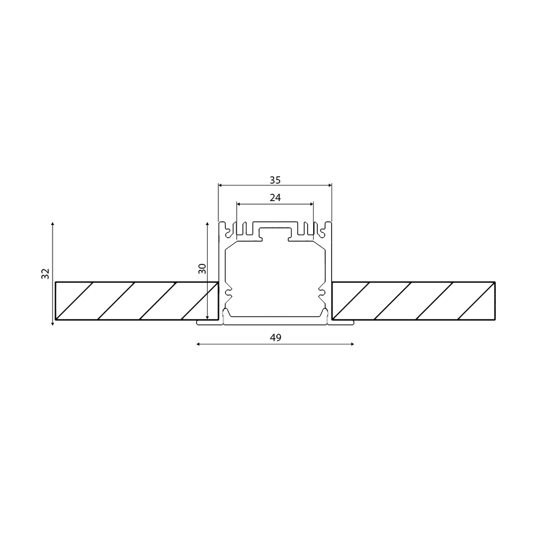 Профиль алюминиевый DesignLed LE.4932-W 003118 в Санкт-Петербурге