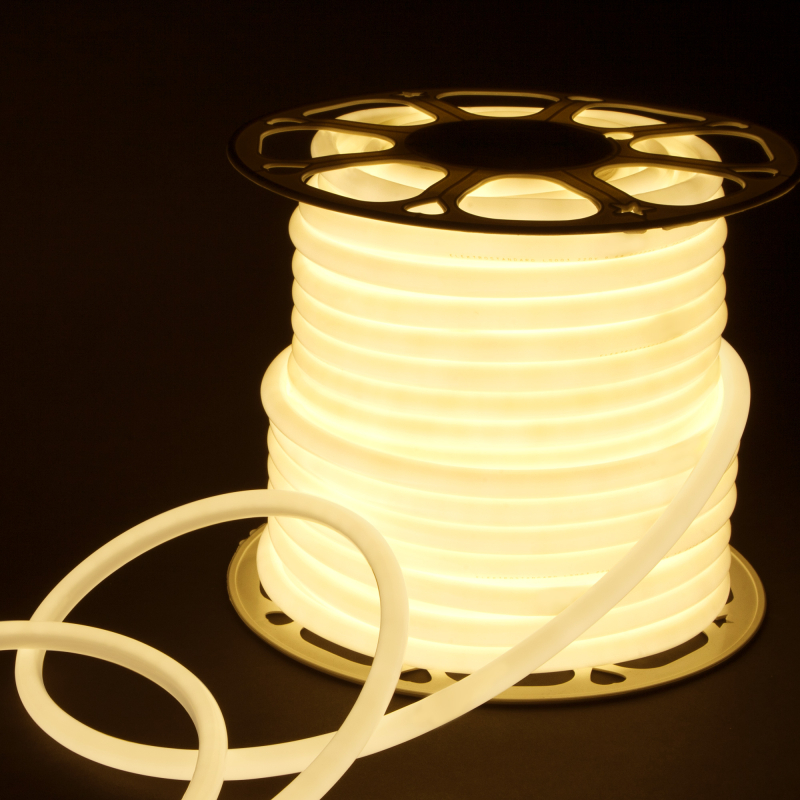 Светодиодный гибкий неон Elektrostandard 220V 9,6W 144Led 2835 IP67 круглый дневной белый, 50 м 4690389167461 в Санкт-Петербурге