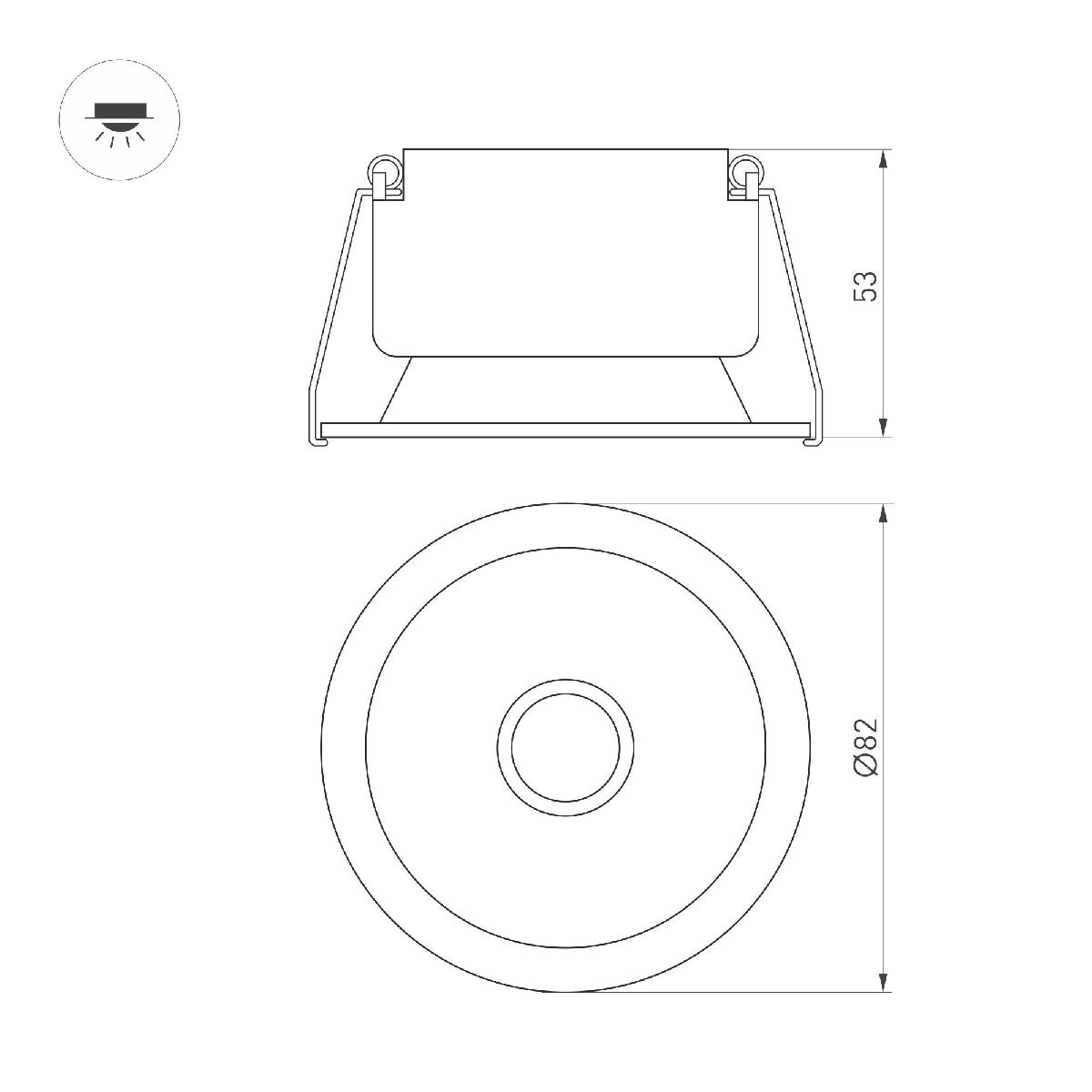 Встраиваемый светильник Arlight MS-HARBOR-R82-10W Warm2700 054480 в Санкт-Петербурге