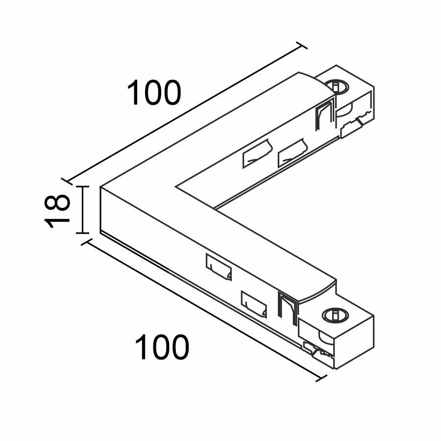 Коннектор угловой (жесткий) для горизонтального соединения магнитной системы Ledron TSM-L Black 00000014037 в #REGION_NAME_DECLINE_PP#
