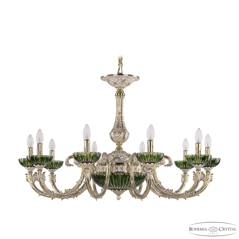 Подвесная люстра Bohemia Ivele Crystal Florence 71109P/10/300 GW P Clear-Green/H-1K в Санкт-Петербурге