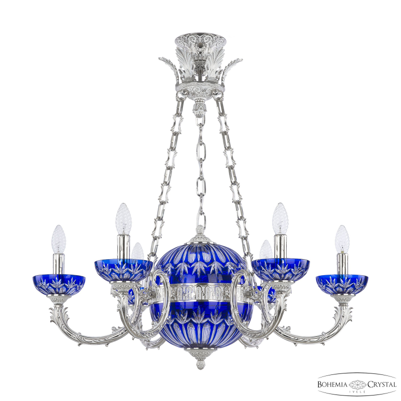 Подвесная люстра Bohemia Ivele Crystal Florence 71009P/6/210 NW P Clear-Blue/H-1I Y8 в Санкт-Петербурге