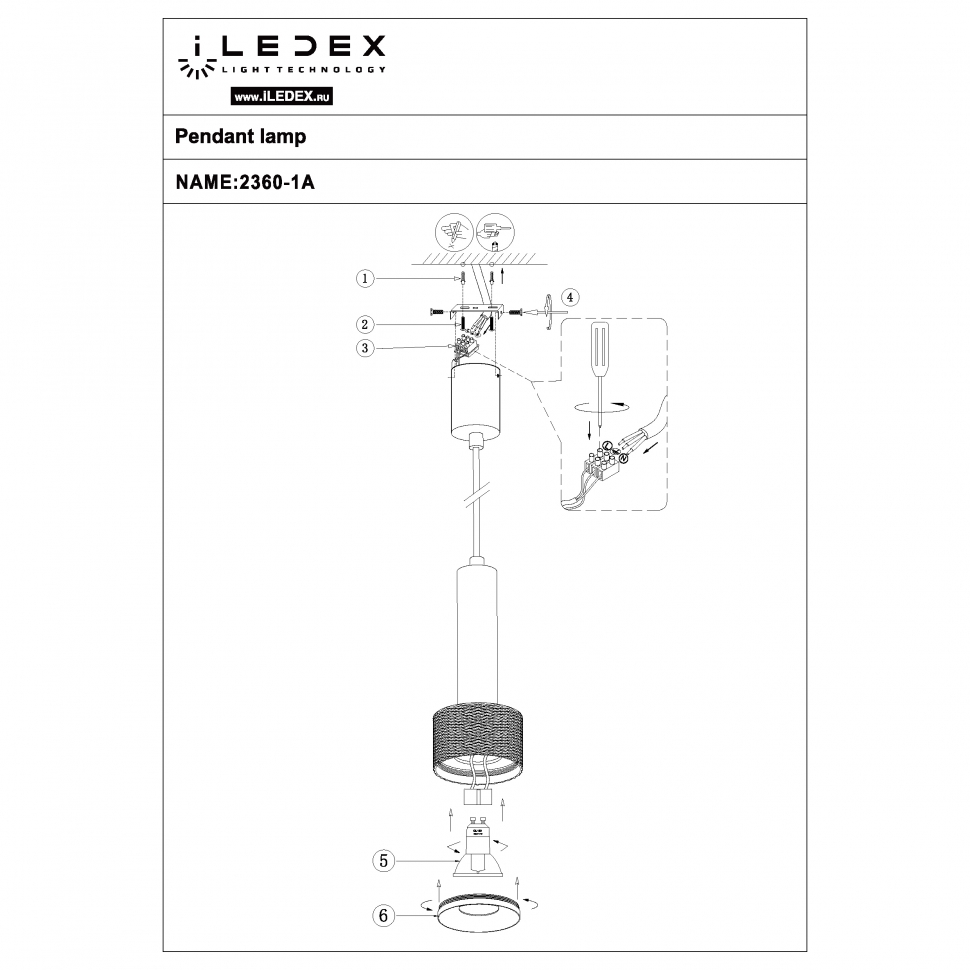 Подвесной светильник iLedex Delta 2362-1 BK+SL в Санкт-Петербурге