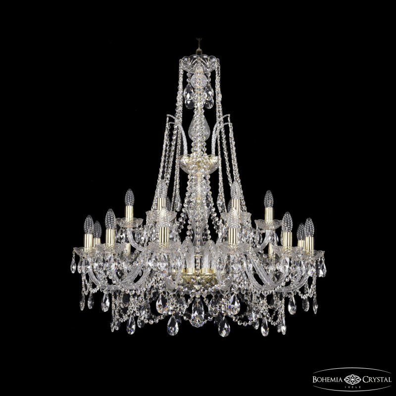 Подвесная люстра Bohemia Ivele Crystal 1411/12+6/300/XL-96 G в Санкт-Петербурге