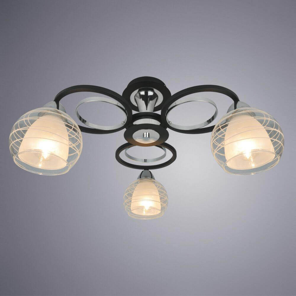 Потолочная люстра Arte Lamp Ginevra A1604PL-3BK в Санкт-Петербурге