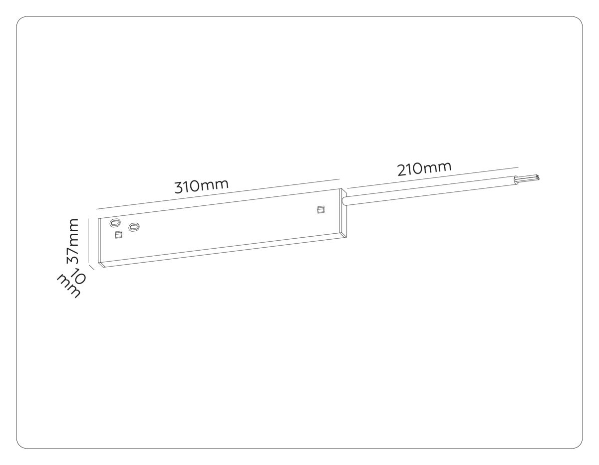 Блок питания внутренний с вводом питания для магнитного шинопровода Ambrella Light Track System 48V 10mm 100W GL2061 в #REGION_NAME_DECLINE_PP#
