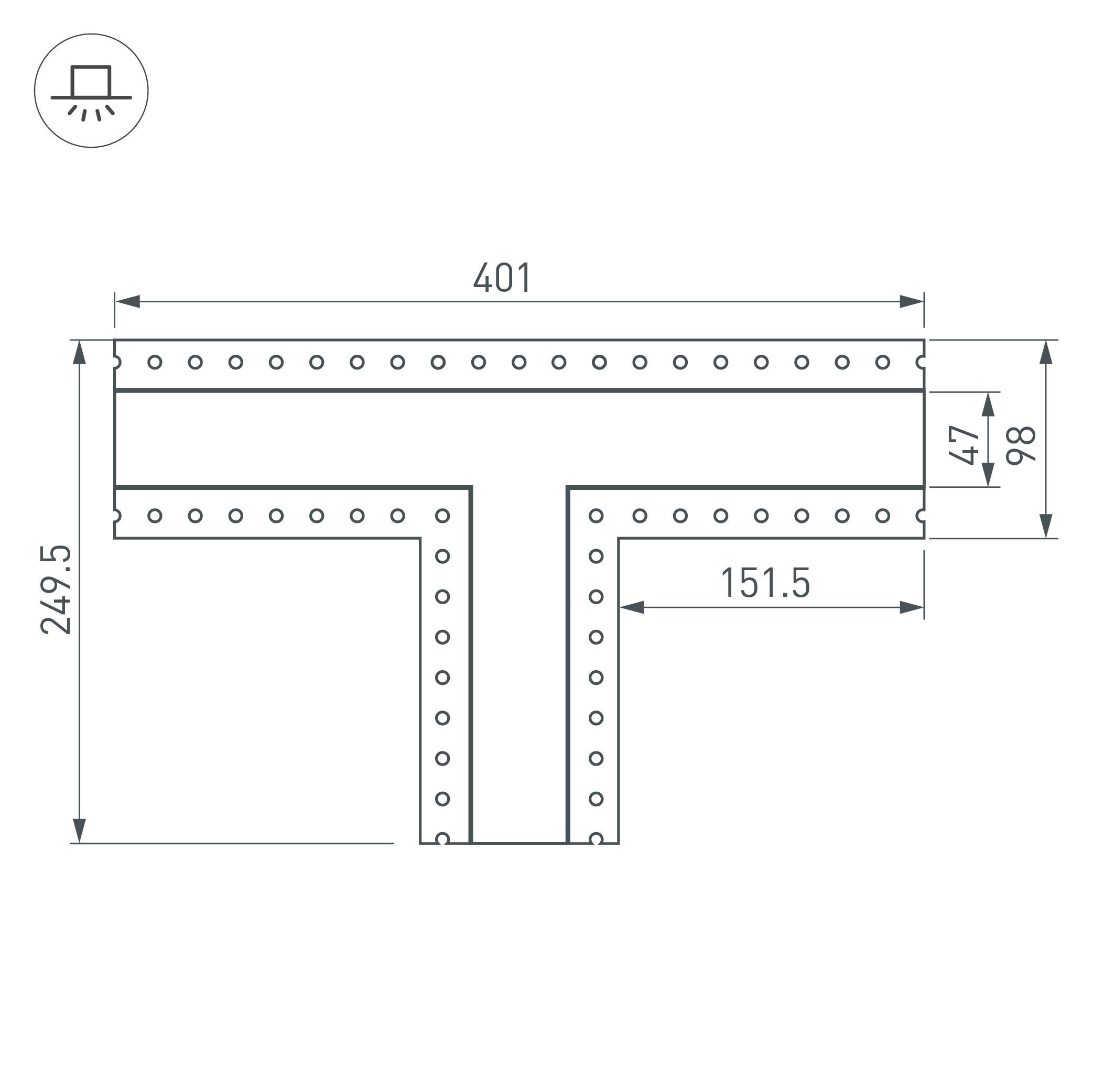 Тройник Arlight SL-LINIA45-FANTOM 030107 в Санкт-Петербурге