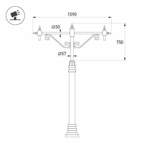 Кронштейн Arlight OXOR-SB4-2 BLACK 051638 в Санкт-Петербурге