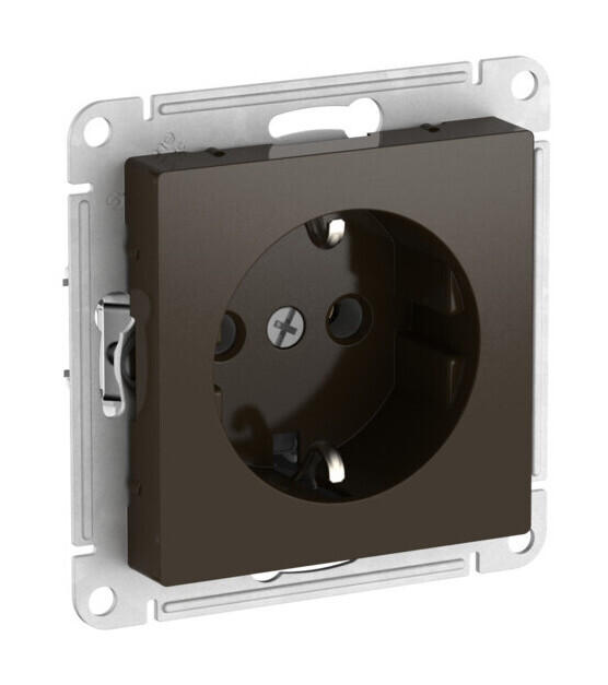 Розетка с заземлением, 16А, мех., быстрозажим. клем. Systeme Electric AtlasDesign Мокко ATN000643S в #REGION_NAME_DECLINE_PP#