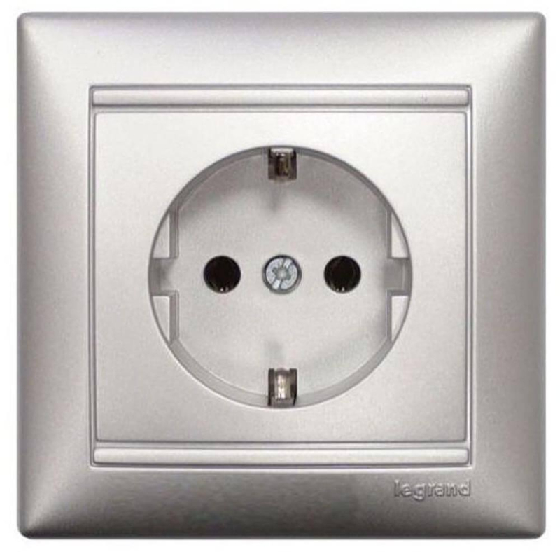 Розетка 2К+3 Legrand Valena 16A 250V с/з алюминий 770123 в Санкт-Петербурге