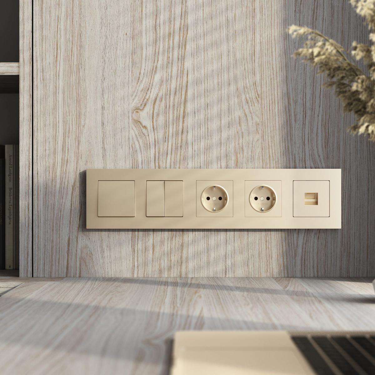 Рамка на 5 постов Werkel Slab (шампань софт) W0052911 4690389218460 a071629 в Санкт-Петербурге