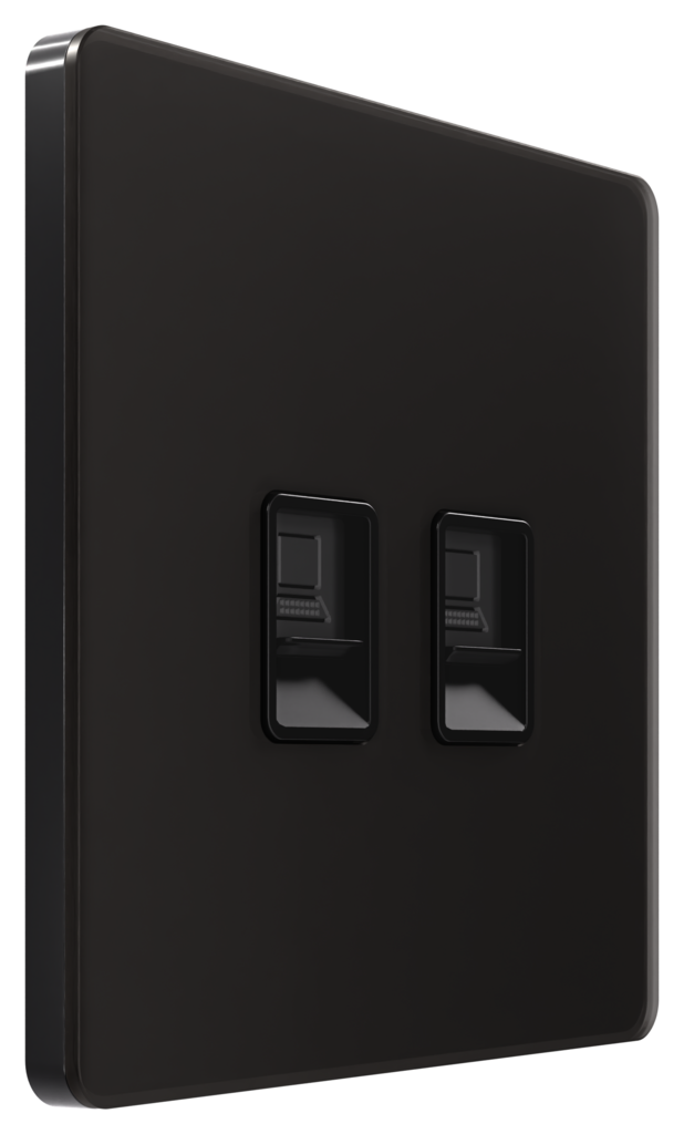 Розетка информационная RJ-45 кат.5e 2-я Systeme Electric Systeme Infinity Полярная ночь FSE001085 в Санкт-Петербурге