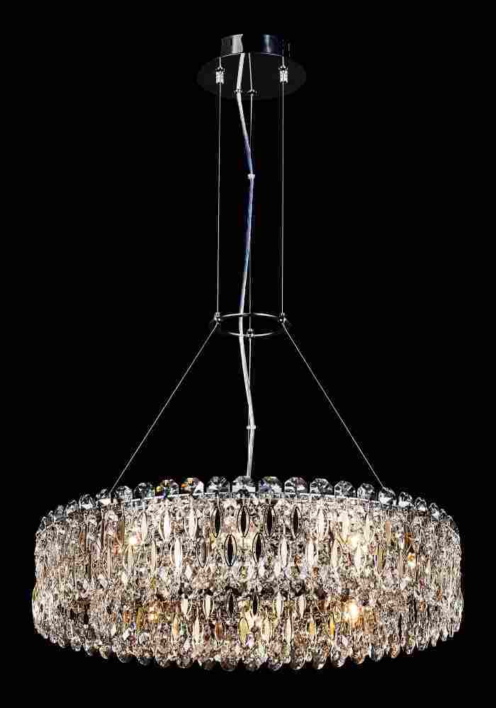 Подвесная люстра Crystal Lux Lirica LIRICA SP10 D610 CHROME/GOLD-TRANSPARENT в Санкт-Петербурге