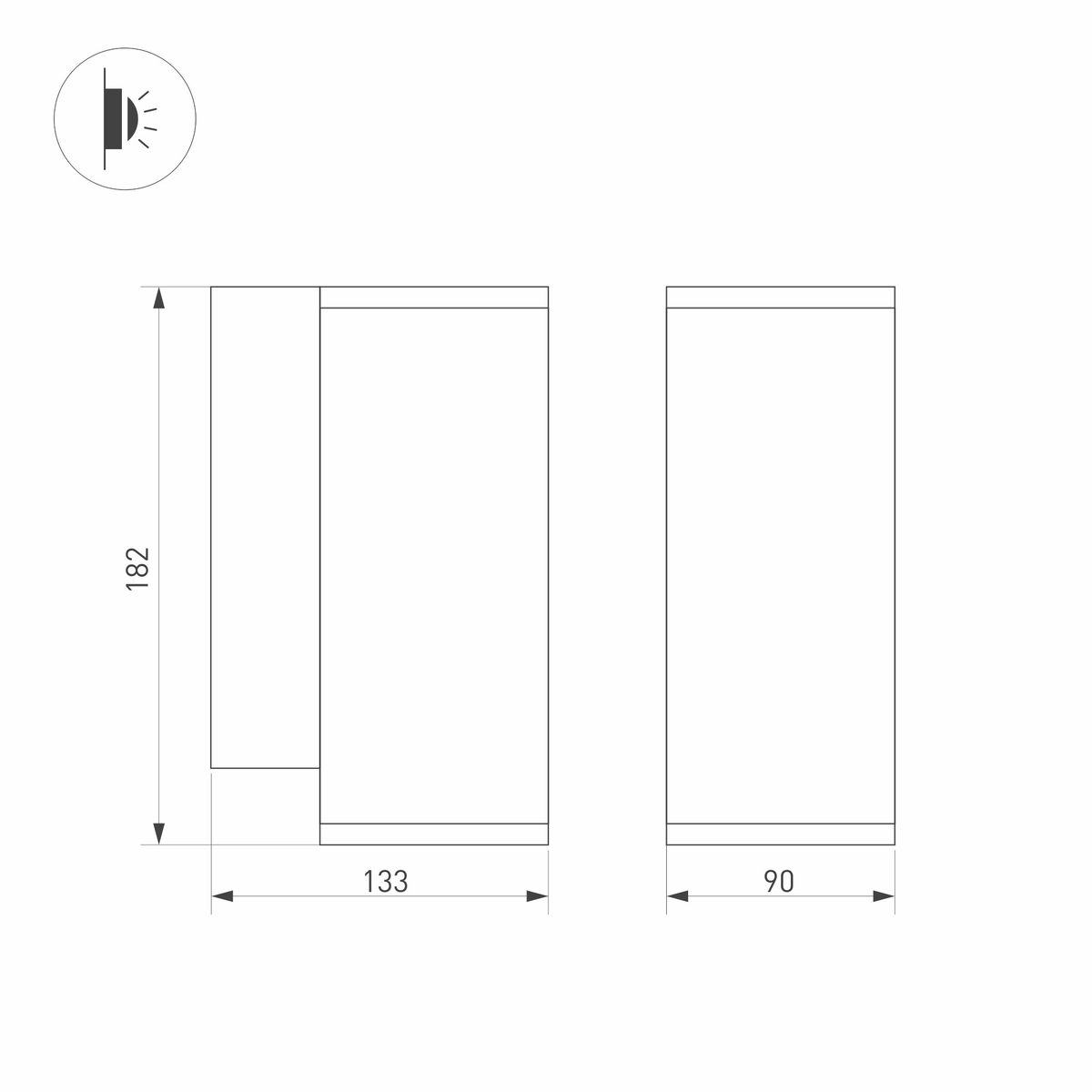 Уличный настенный светильник Arlight LGD-Forma-Wall-R90-12W Warm3000 037258 в Санкт-Петербурге