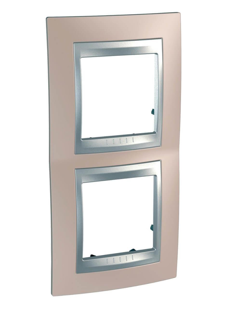 Рамка 2-постовая вертикальная Schneider Electric Unica Top MGU66.004V.096 в Санкт-Петербурге