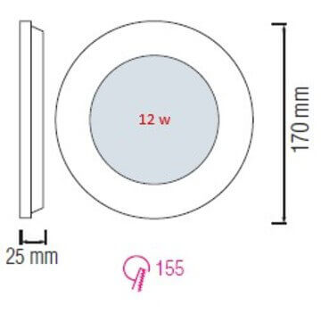 Встраиваемый светодиодный светильник Horoz Slim-12 12W 6400K 056-003-0012 HRZ33002853 в #REGION_NAME_DECLINE_PP#