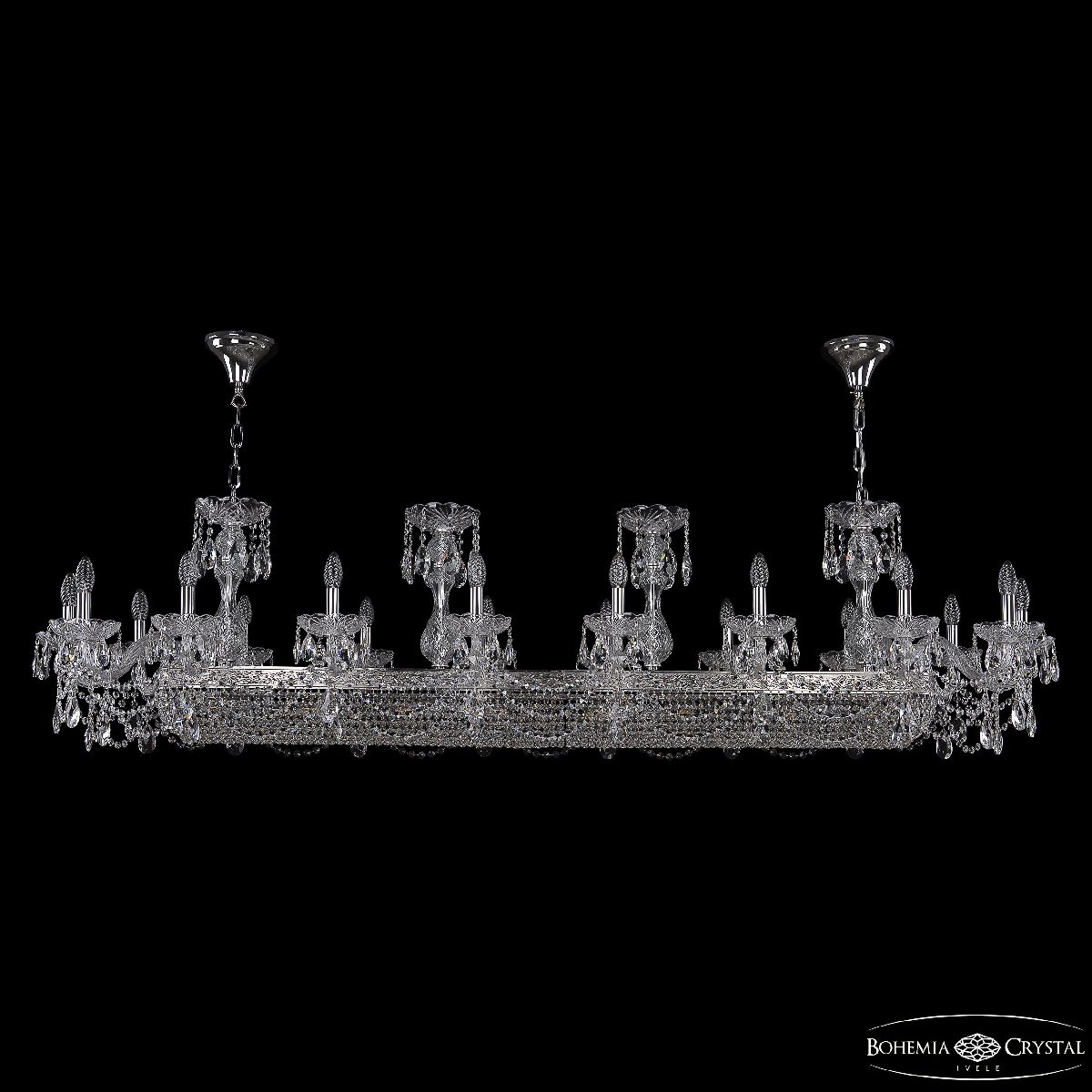 Подвесная люстра Bohemia Ivele Crystal 1453/18/195/1500 Ni в Санкт-Петербурге