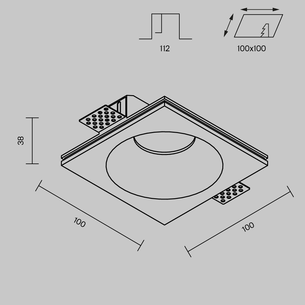 Встраиваемый светильник Maytoni Technical Gyps Modern DL129-GU10-01-W в Санкт-Петербурге