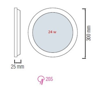 Потолочный светильник Horoz Electric SLIM-24 056-003-0024 24W 4200K HRZ33002863 в Санкт-Петербурге