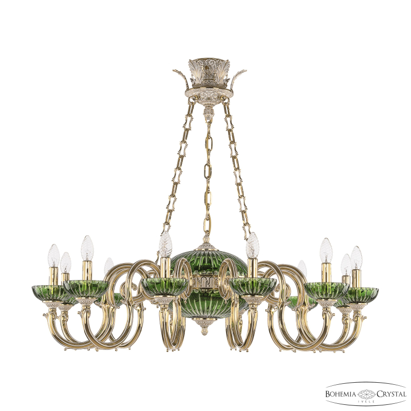 Подвесная люстра Bohemia Ivele Crystal Verona 72003P/12/300 GW P Clear-Green/H-1K Y8 в Санкт-Петербурге