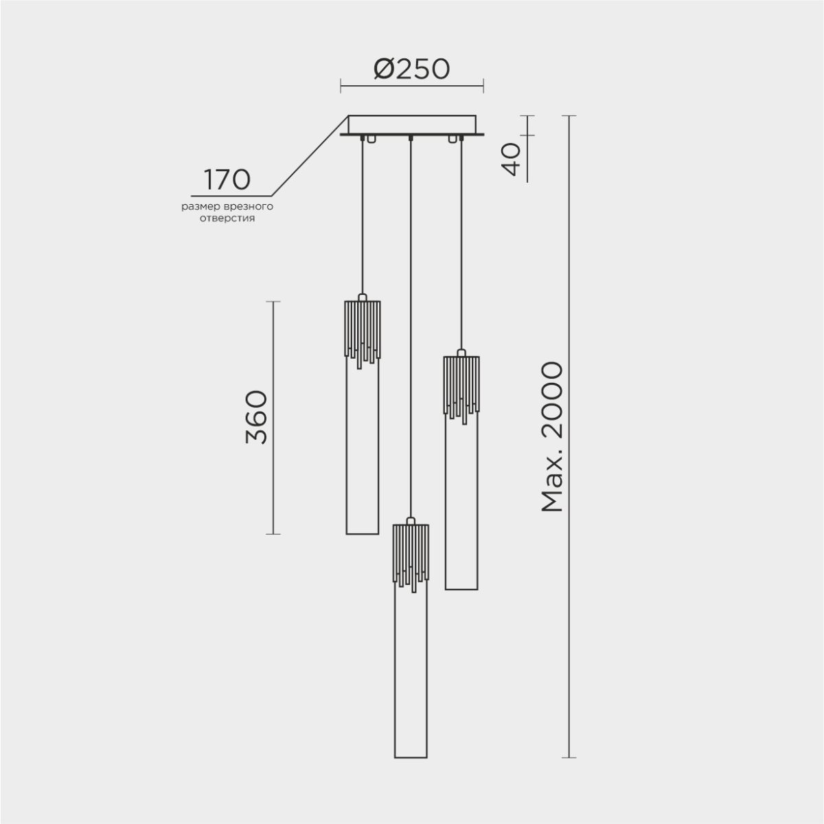 Подвесной светильник Modelux ML.88992.3 GD в #REGION_NAME_DECLINE_PP#