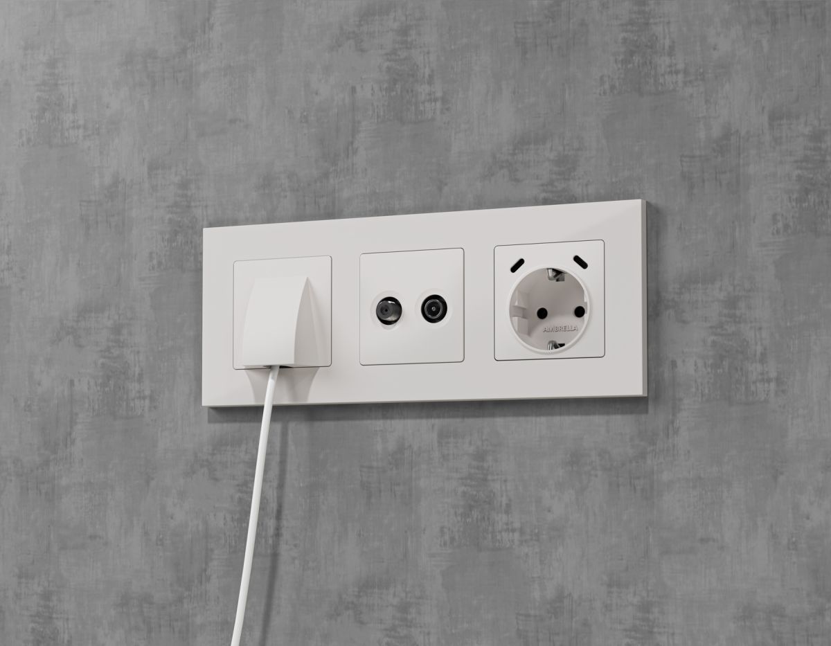 Комплект механизма электрической розетки 2USB С+C 20W с/з на винтовых зажимах 16A-250V Alfa Белый матовый Quant Ambrella Volt MA130510 (AP1305, VM165) в Санкт-Петербурге