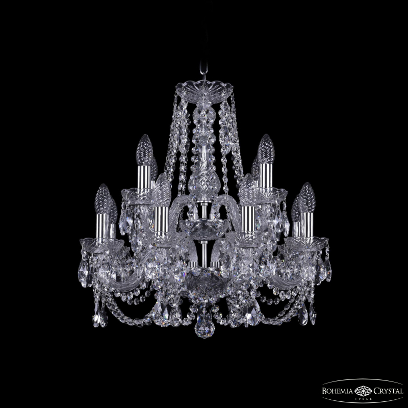 Подвесная люстра Bohemia Ivele Crystal 1406/8+4/160/2d Ni в Санкт-Петербурге