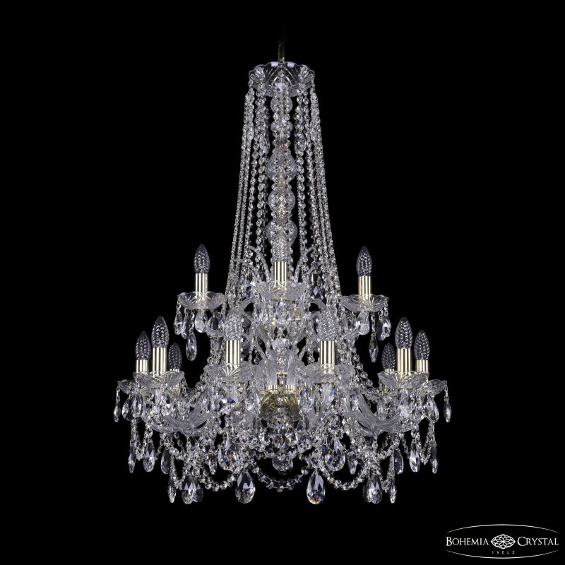 Подвесная люстра Bohemia Ivele Crystal 1411/10+5/240/h-94/2d G в Санкт-Петербурге