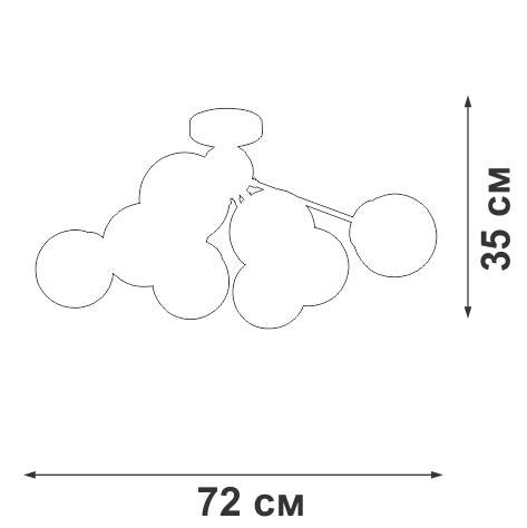 Потолочная люстра Vitaluce V3772-8/8PL в Санкт-Петербурге