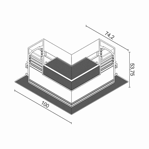 Угол горизонтальный для магнитного трека Ledron G-АВД-7715 White 00000017730 в #REGION_NAME_DECLINE_PP#