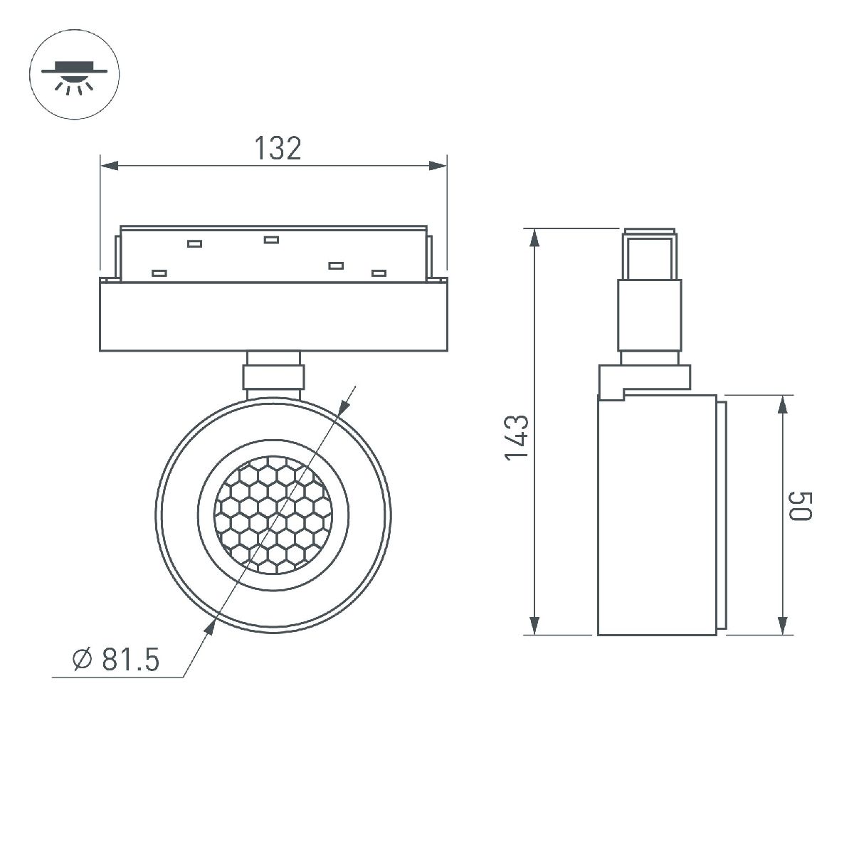 Трековый магнитный светильник Arlight MAG-ORIENT-POINT-R80-12W Day4000 048404 в Санкт-Петербурге