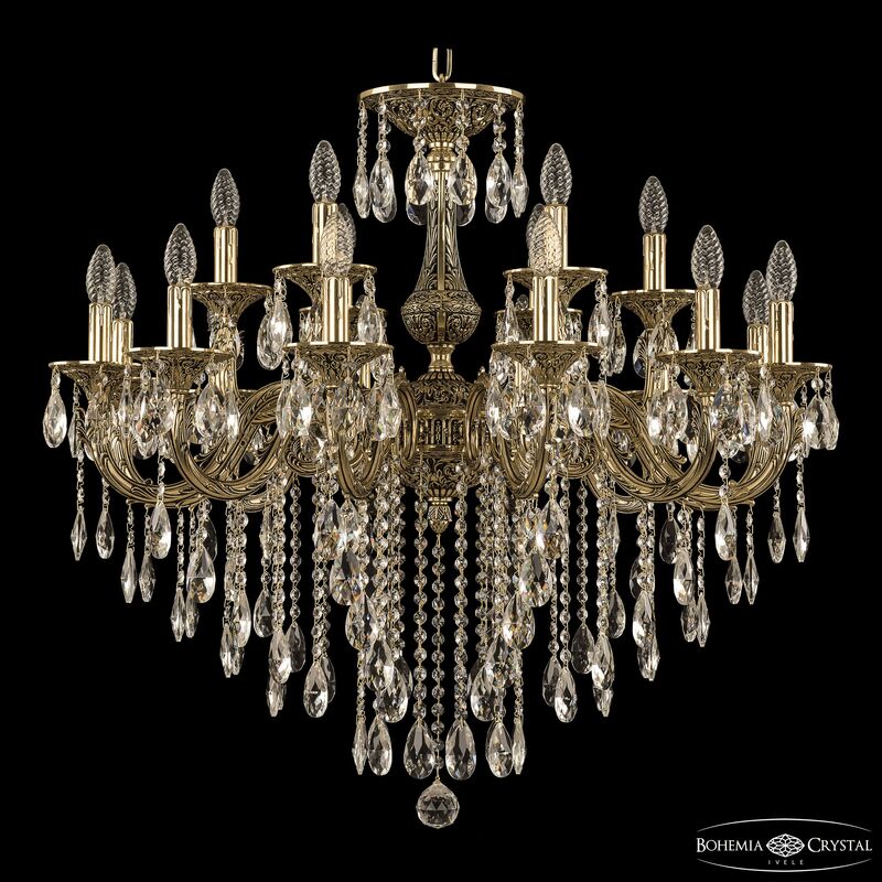 Подвесная люстра Bohemia Ivele Crystal Florence 71101/12+6/300 B GB в Санкт-Петербурге