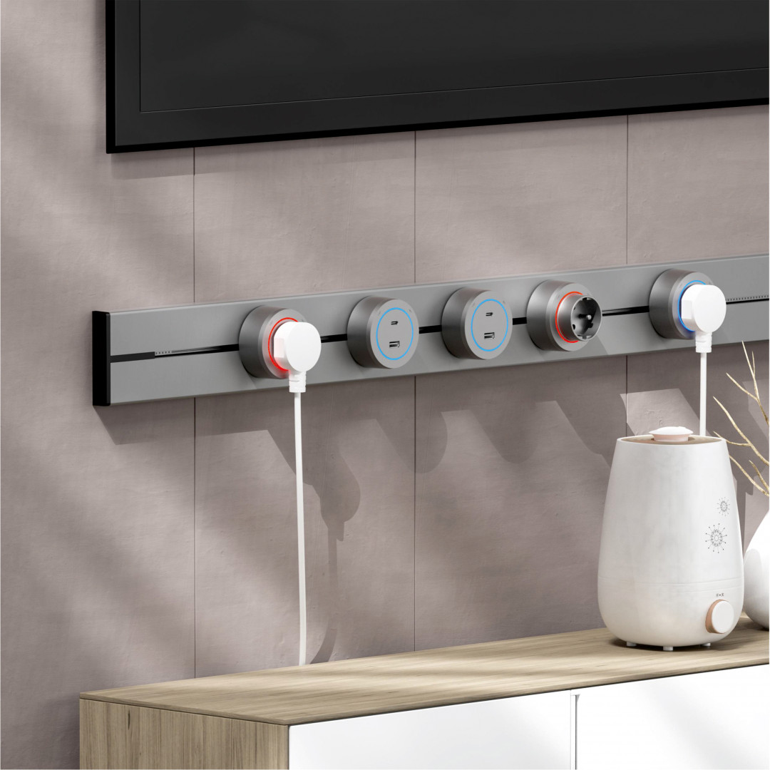 Трековая розетка Arte Milano Am-track-sockets-39 399732TS/USB-Type-C Grey в Санкт-Петербурге